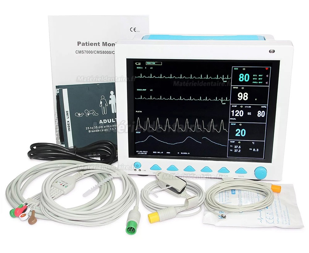 12.1" Ecran de haute résolution Multi-paramètre Moniteur Patient CMS8000